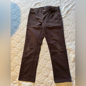 RVCA Men's Dark Brown Straight Jeans